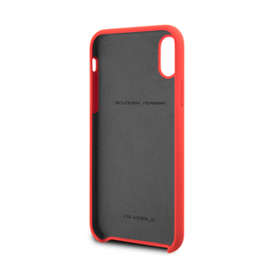 Forro/ Funda Ferrari logo amarillo silicon rojo iPhone X