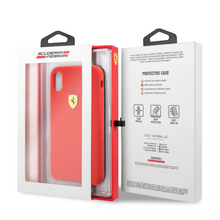 Cargar imagen en el visor de la galería, Forro/ Funda Ferrari logo amarillo silicon rojo iPhone X
