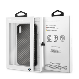 Forro/ Funda BMW fibra de carbono Negro iPhone X