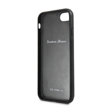 Cargar imagen en el visor de la galería, Forro/ Funda Ferrari Logo Plata piel negro iPhone 6,7,8 y SE
