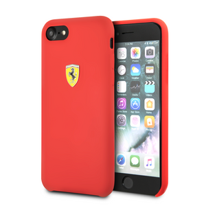 Forro/ Funda Ferrari Logo amarillo silicon rojo iPhone 6,7,8 y SE