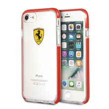 Cargar imagen en el visor de la galería, Forro/ Funda Ferrari TPU Transparente y rojo iPhone 6,7,8 y SE
