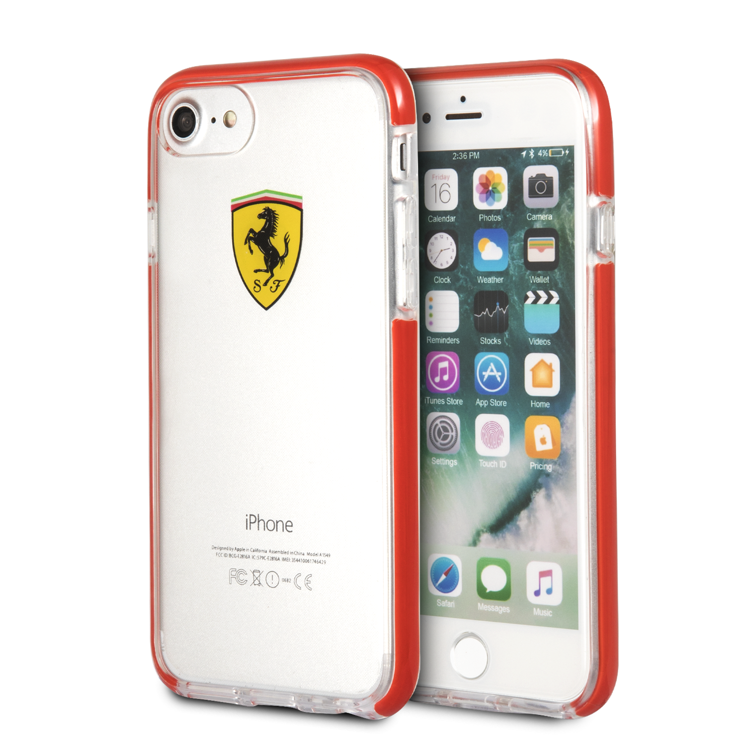 Forro/ Funda Ferrari TPU Transparente y rojo iPhone 6,7,8 y SE –  Forwardcolombia