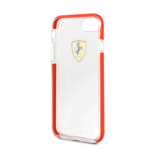 Forro/ Funda Ferrari TPU Transparente y rojo iPhone 6,7,8 y SE