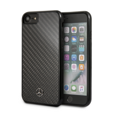 Cargar imagen en el visor de la galería, Forro/ Funda Mercedes Benz Fibra de carbono negro iPhone 6,7,8 y SE
