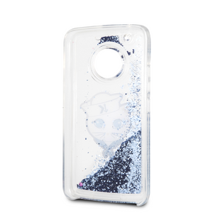 Forro/ Funda Karl Lagerfeld TPU Choupette Marin Brillos Azul Motorola G5 Plus