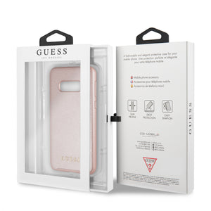 Forro/ Funda Guess irindescent PU Piel Rosa Samsung S10e